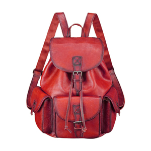 Large Men's Leather Backpack Handmade Genuine Leather with Laptop Pocket Stylish Messenger Bag Travel Gift for Him - Product Image 1