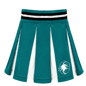 Ensemble d'uniformes de cheerleading personnalisés bleu sarcelle, jupe plissée, haut court, tenue de performance d'équipe, vêtements de compétition de danse athlétique personnalisés - Product Image 5
