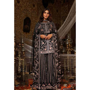 Conjunto de Traje Femenino con Garara y Dupatta Elegante con Pedrería Hecha a Mano, Ideal para Ocasiones Especiales - Product Image 1