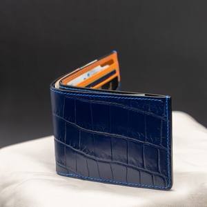 Portefeuille court de luxe pour homme en cuir véritable Luxali, format 8x11,5 cm, fermeture à rabat, porte-cartes - Product Image 2