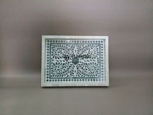 Bandeja de Servicio Moderna con Incrustaciones de Hueso, Móvil, de Primera Calidad, Decorativa y de Lujo para Mesa de Centro, por Tradebyd - Product Image 4