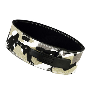 Ceinture de musculation à imprimé léopard, réglable, respirante, soutien lombaire, entraînement de force, unisexe, fermeture à boucle en cuir de vache - Product Image 6