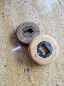 Factory Custom logo Stainless Steel Wall Natural Wooden Magnet Custom Bottle <b>Opener</b> - Product Image 4