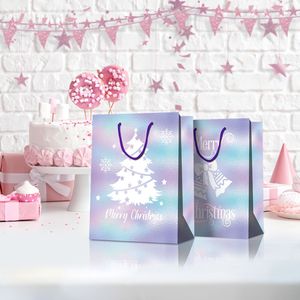 12 Sacchetti Regalo Natalizi Medi da 12cm, Laminati UV, Confezione da 12 per Decorazioni Festive - Product Image 3