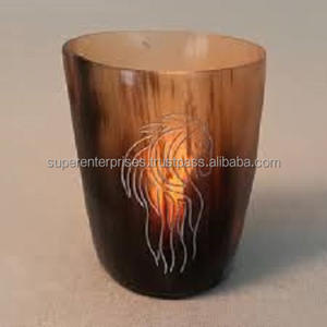 Buffalo Cow & Ox Horn Votive Candle Stick Holder hecho a mano en relieve estilo INS para hoteles restaurantes y Decoración de cumpleaños del hogar - Product Image 1