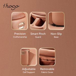 Masajeador de pies y pantorrillas, rodillos silenciosos con compresión de aire, calor relajante, sistema antipinzamiento inteligente, base antideslizante, funda extraíble, uso doméstico - Product Image 6