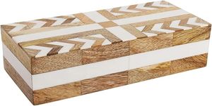 Boîte à bijoux de luxe faite à la main en résine marbrée avec incrustations de nacre et d'os, organisateur de bagues multicolore, coffret cadeau - Product Image 6