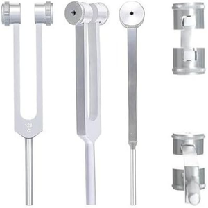 Kit de Diapasons Réglables 128Hz/256Hz/512Hz avec Marteau de Réflexes en Alliage d'Aluminium, Kit de Guérison Sonore 4 Canaux avec Sac de Rangement pour l'Audition - Product Image 4