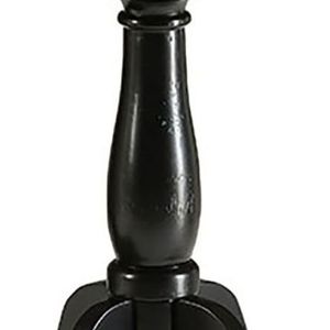 Black Turned Pedestal <b>Side</b> Table Elegant Nightstand - Product Image 4