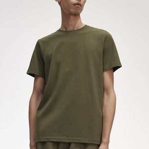เสื้อยืดคอกลมแขนสั้นผู้ชาย ทรงปกติ สไตล์ลำลอง สีพื้น ผ้าถัก 100% ผ้าฝ้ายเจอร์ซีย์ - Product Image 2