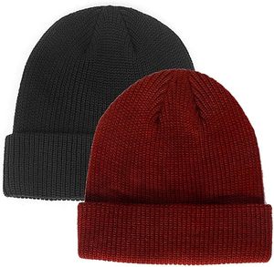 Bonnets d'hiver pour hommes et femmes, bonnets doublés en polaire, bonnets chauds d'hiver, bonnets unisexes, bonnets en tricot à revers tendance - Product Image 3