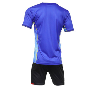 Conjunto Deportivo para Hombre, Camiseta de Balonmano de la Selección Nacional con Bloques de Color Azul, Manga Corta, Cuello en V, Absorbe la Humedad, 100% Poliéster - Product Image 5