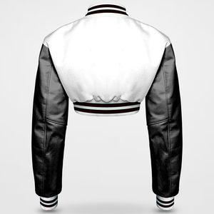 Blousons universitaires unisexes en cuir à prix abordable, personnalisables avec patch brodé, blouson de baseball en laine, blouson bomber Letterman 2026 - Product Image 3