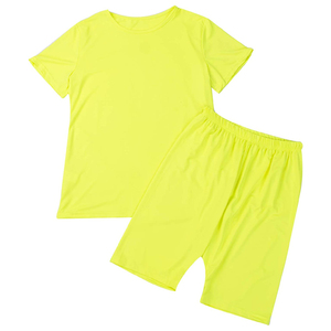 Conjunto Deportivo de 2 Piezas para Mujer, Casual, 100% Algodón, Otoño, Camiseta de Manga Corta con Logotipo Frontal y Pantalones Cortos Ajustados, para Yoga y Ejercicio - Product Image 2