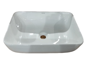 Versatile Marco Modern Rectangle Table Top Easy Clean White Wash pour Hôtels Écoles pour Salle de bain Lavabos Hôpitaux Toilettes - Product Image 1