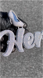 CONCEPTION Joyería Hip Hop Personalizable, Colgante con Inicial de Letra en Moissanita de Lujo con Certificación GRA, Plata 925 VVS para Hombre - Product Image 4