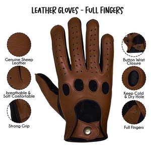 Pakistan-Made Breathable Washable Winter Leather Dressing <b>Gloves</b> Plain <b>Touch</b> <b>Screen</b> Capability Hot Sale Daily Casual for Outdoor - Product Image 4