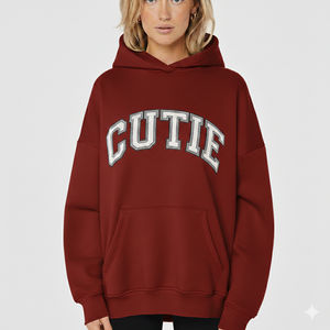 Sudadera con Capucha Oversize Casual para Mujer, de Forro Polar Suave y Cálido, Estilo Urbano Relajado para Invierno - Product Image 1