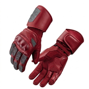 Gants de moto en cuir respirants à doigts complets unisexes pour la course et la conduite, protection estivale, logo personnalisé - Product Image 3