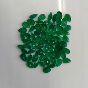 Ónix Verde Natural, Corte Pera de 9x6MM, Gema Suelta de la Mejor Calidad para Joyería, Gemas de Red Mountain - Product Image 2