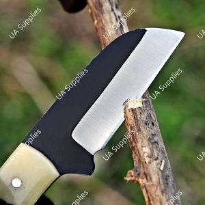 Couteau de chasse artisanal en acier inoxydable Bull Cutter, lame fixe, manche en os, étui en cuir, manche pleine longueur, camping, EDC, OEM/ODM - Product Image 4