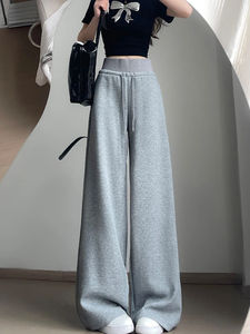 Casual Women Regular Sweatpants Vintage Korean Mid Waist Straight <b>Trousers</b> Winter New Female Simple Solid 100% Cotton Canvas - Product Image 6