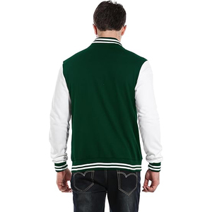 Oversized Varsity Jacket Men Wool Polyester <b>Blend</b> Drop Shoulder Relaxed Fit Retro College Streetwear Fashion Winter Coat - Product Image 4