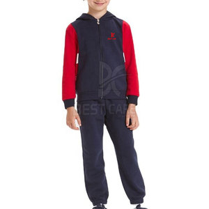 Conjunto deportivo de dos piezas con cremallera personalizado a bajo precio para niños, conjunto deportivo de dos piezas con cremallera para venta en línea - Product Image 2