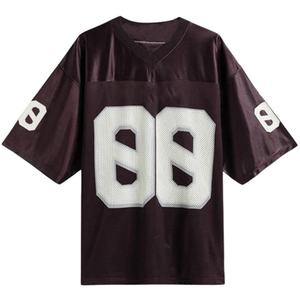 Maillot de football américain personnalisé en mesh, uniforme d'équipe surdimensionné, t-shirt de sport respirant, vêtement de performance à séchage rapide, OEM - Product Image 5