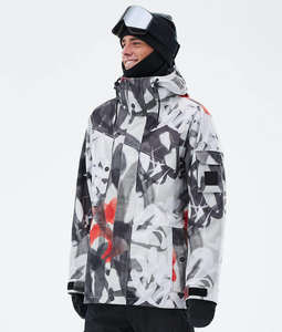Veste de ski zippée en softshell camouflage personnalisée pour hommes |   Veste imperméable coupe-vent à capuche avec isolation en polaire pour snowboard Polartec - Product Image 2