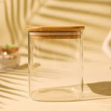 Frascos de Vidrio de Borosilicato de Alta Calidad, Ecológicos, con Varias Especificaciones, para Almacenamiento en la Cocina, con Tapa de Bambú - Product Image 2