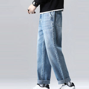 Jean déchiré en denim décontracté chic pour homme, taille mi-haute, coupe droite, respirant, fabriqué au Pakistan, meilleure qualité 2026 - Product Image 5