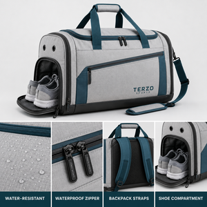 Bolsa Deportiva Terzo de 30-40L, Bolsa de Gimnasio de Tela Oxford con Correa Ajustable y Compartimento Interior, Estilo Casual Unisex - Product Image 5
