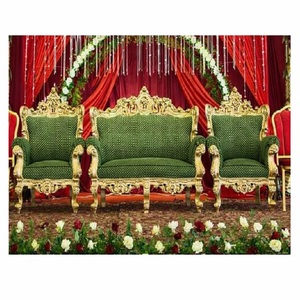 Sofás de Lujo para Bodas Indias, Tronos Premium para Novios, Sofá Elegante para Escenario de Boda - Product Image 1