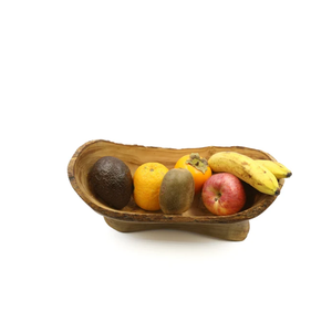 Tazón de madera decorativo para ensaladas, frutas, cocina o centro de mesa, forma redonda y en oferta. - Product Image 3