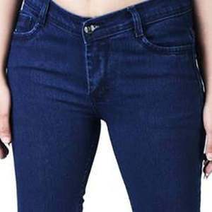 Pantalon en jean pour femme, coupe ajustée, confortable, en coton mélangé, tissu durable, idéal pour le bureau, le streetwear, les voyages et les tenues décontractées - Product Image 4