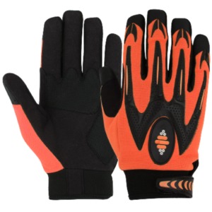 Guantes de ciclismo para hombre, color negro y verde neón, guantes deportivos de poliéster antideslizantes para montar al aire libre - Product Image 4