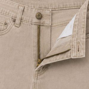 Pantalones Cortos de Mezclilla para Hombre, Color Beige Arena, Casuales, de Verano, de Algodón, Corte Recto, Bordados, con Logotipo Personalizado, OEM, Venta al Por Mayor - Product Image 2