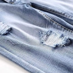 Pantalones Cortos de Mezclilla para Hombre de Alta Gama, Diseño Desgastado, Estilo Casual, Corte Holgado, Moda Urbana, Esencial para el Verano - Product Image 6