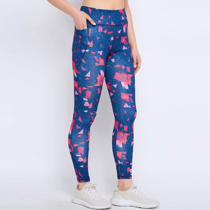Leggings de yoga pour femmes à motif floral, taille haute, extensibles, pour l'entraînement, la gym, le fitness - Product Image 6