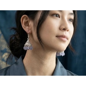 Pendientes de Tanzanita Hechos a Mano con Piedras Preciosas, Joyería de Moda al por Mayor de Jaipur, India - Product Image 2