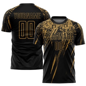 Ensemble de maillot de football pour homme à séchage rapide avec logo personnalisé, maillot imprimé par sublimation, nom de l'équipe, col rond, deux tons - Product Image 3