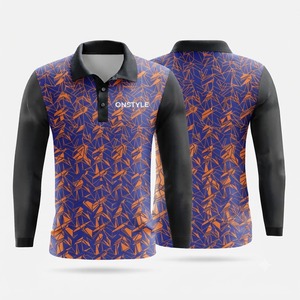 Polo de golf à manches longues pour hommes actifs, respirant, vêtements de sport, haut décontracté à manches longues - Product Image 3