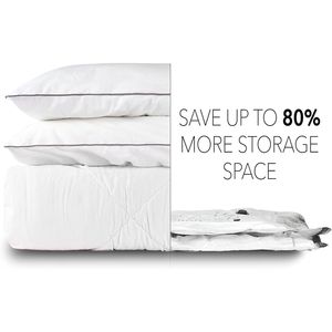 Bolsas de Almacenamiento al Vacío Extra Grandes, Ahorro de Espacio, Sellado por Compresión para Edredones, Mantas, Almohadas, Ropa de Cama (3) - Product Image 1