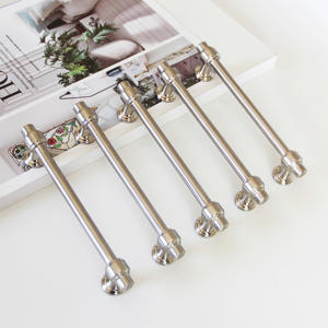 Premium Elegant Zinc Alloy Minimalist Bedroom Hotel Kitchen Cabinet Handles <b>Dresser</b> <b>Knobs</b> Wardrobe Living Room Dining Furniture - Product Image 1