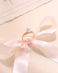 Anillo de Compromiso y Matrimonio Arin Eternity, Diamante Cultivado con Corte Marquesa, Certificado IGI/GIA, Oro Blanco de 14k, Estilo Vintage, Joyería para Mujer - Product Image 2