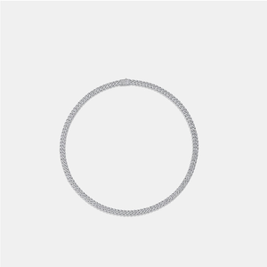 Collar de Tenis con Diamantes de Moissanita, Cadena de Plata 925, Corte Redondo Brillante, Joyería de Lujo, Regalo para Mujeres y Hombres, Estilo Elegante - Product Image 1