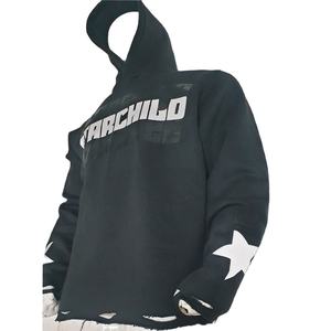 Sudadera con capucha con cremallera térmica para jóvenes de tendencia superior 100% tela polar de algodón Color personalizado e impresión ropa de calle personalizada para niños - Product Image 3