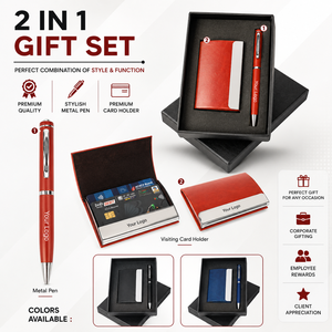 Custom Logo Metal & PU Leather Pen Keychain Gift Set with Laser Engraving for Business Promotions Corporate Events Giveaway - Product Image 3