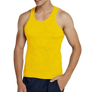 Camisetas sin mangas para hombre de talla grande hechas a medida, chaleco de Yoga de algodón transpirable de último diseño para ropa de gimnasio activa, largueros de punto - Product Image 6